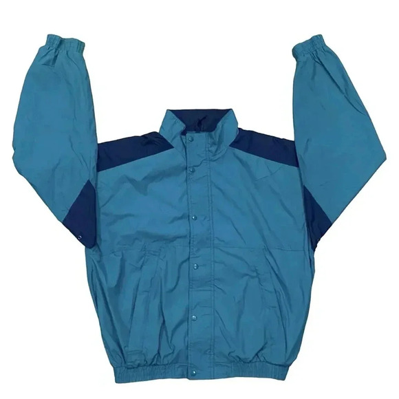 Vintage Sierra Sport Jacket Size‎ Large Blue Windbreaker Outdoor Y2K 90s - Picture 1 of 13